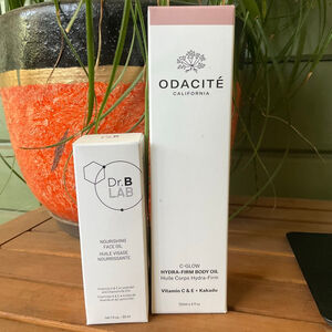 Dr Brandit and Odacité C-Glow Hydra-Firm, Face & Body Oil bundle